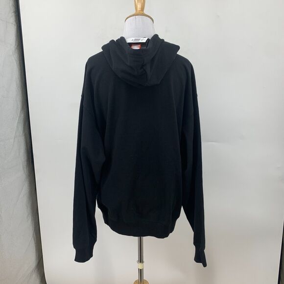 Marvel Hoodie Womens L Large Black Patch Logo Pullover Fleece Sweatshirt New - Picture 7 of 15